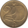 Монета. Чехословакия. 20 геллеров 1977 год. рев.