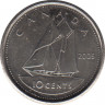 Монета. Канада. 10 центов 2005 год. ав.