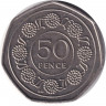 Монета. Гибралтар. 50 пенсов 1988 год. AA.