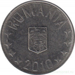 Монета. Румыния. 10 бань 2010 год.
