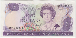Банкнота. Новая Зеландия. 2 доллара 1981 - 1992 года. Тип 170c.