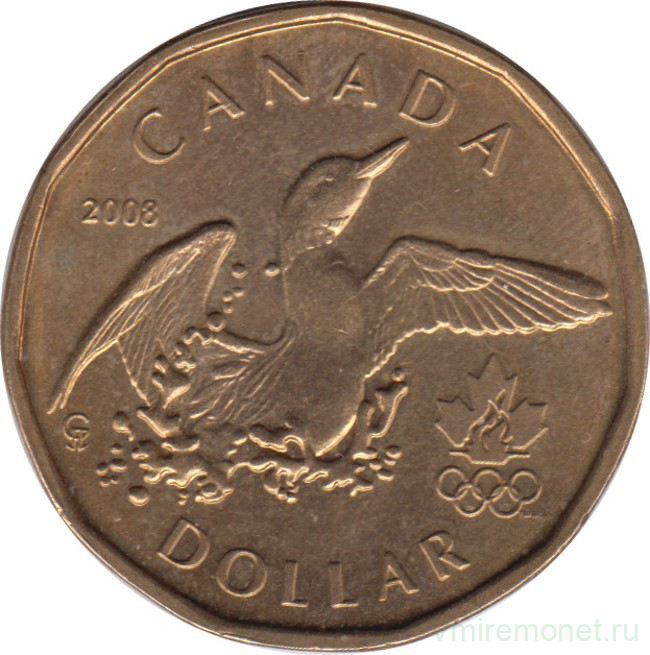 Монета. Канада. 1 доллар 2008 год. XXIX летние Олимпийские игры. Пекин 2008.