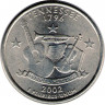Монета. США. 25 центов 2002 год. Штат № 16 Теннесси.