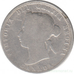 Монета. Канада. 25 центов 1870 год.