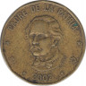 Монета. Доминиканская республика. 1 песо 2002 год. ав.