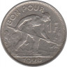Монета. Люксембург. 1 франк 1928 год. ав.