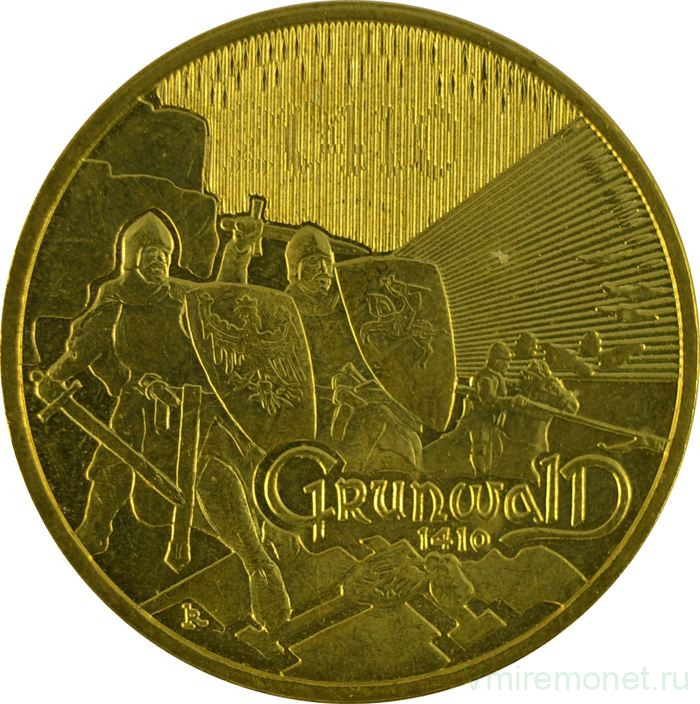 Монета. Польша. 2 злотых 2010 год. Грюнвальд.
