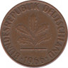  Монета. ФРГ. 1 пфенниг 1966 год. Монетный двор - Штутгарт (F). ав.