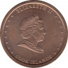 Монета. Острова Кука. 5 центов 2010 год. рев.