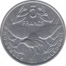 Монета. Новая Каледония. 5 франков 2005 год.  рев.