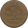 Монета. ФРГ. 10 пфеннигов 1991 год. Монетный двор - Штутгарт (F). ав.