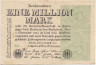 Банкнота. Германия. Веймарская республика. 1 миллион марок 1923 год. Водяной знак - рубящие звёзды. WK (зелёные). Тип 102а.