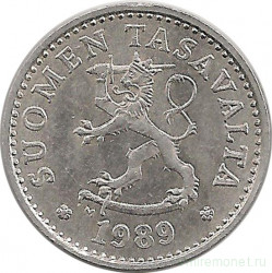 Монета. Финляндия. 10 пенни 1989 год. 