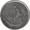 Монета. Восточные Карибские государства. 10 центов 2009 год. ав.
