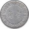 Монета. Тайвань. 1 цзяо 1972 год. (61-й год Китайской республики). рев.