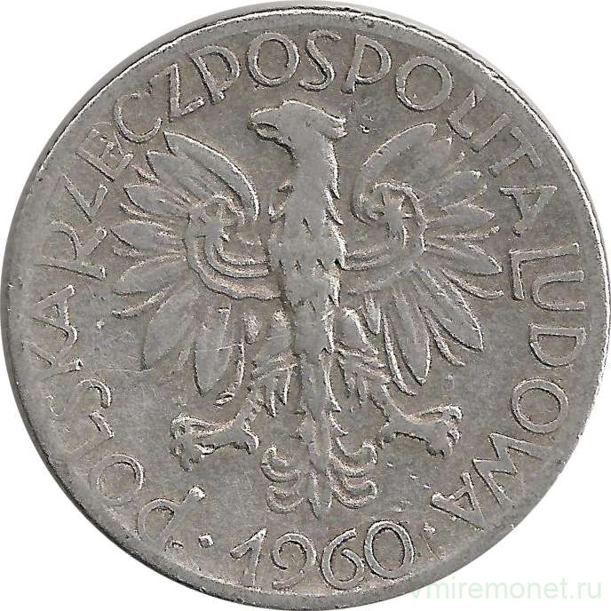 Монета. Польша. 5 злотых 1960 год.
