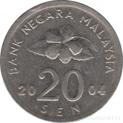 Монета. Малайзия. 20 сен 2004 год.