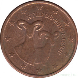 Монета. Кипр. 1 цент 2015 год.