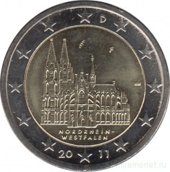 Монета. Германия. 2 евро 2011 год. Северный Рейн-Вестфалия (F).
