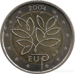 Монета. Финляндия. 2 евро 2004 год. Расширение ЕС.