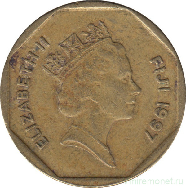 Монета. Фиджи. 1 доллар 1997 год.