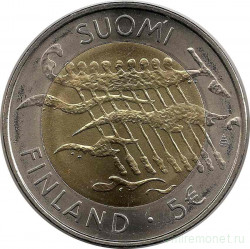 Монета. Финляндия. 5 евро 2007 год. Независимость.