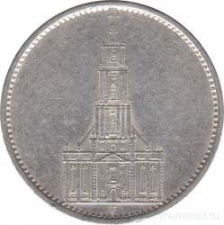 Монета. Германия. Третий Рейх. 5 рейхсмарок 1934 год. Монетный двор - Штуттгарт (F). 1 год нацистскому режиму.
