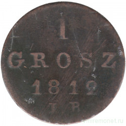 Монета. Польша. Варшавское герцогство . 1 грош 1812 год.