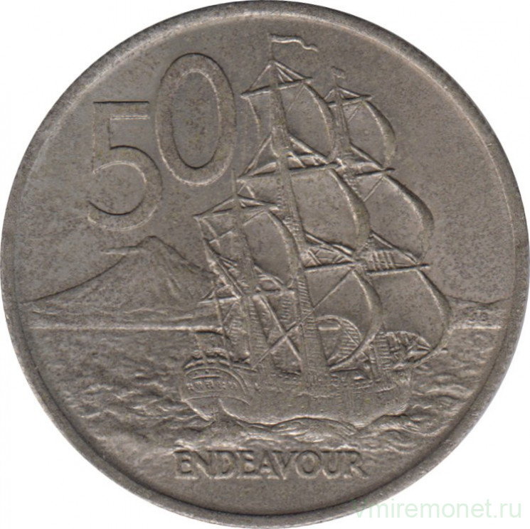 Монета. Новая Зеландия. 50 центов 1967 год.