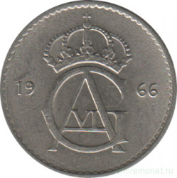 Монета. Швеция. 10 эре 1966 год.