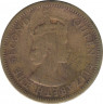 Монета. Британские Восточные Карибские территории. 5 центов 1955 год. рев.