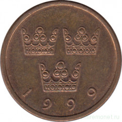 Монета. Швеция. 50 эре 1999 год.
