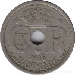 Монета. Дания. 25 эре 1925 год.