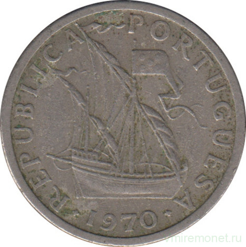 Монета. Португалия. 2,5 эскудо 1970 год.