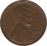 Монета. США. 1 цент 1955 год D. ав.