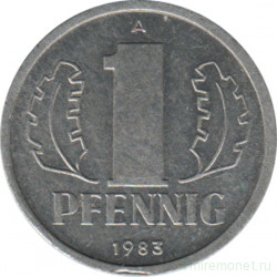 Монета. ГДР. 1 пфенниг 1983 год.