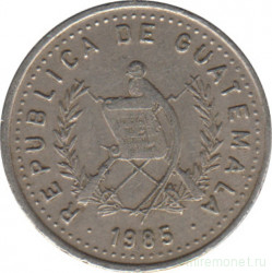 Монета. Гватемала. 5 сентаво 1985 год.