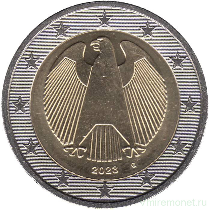 Монета. Германия. 2 евро 2023 год (G).