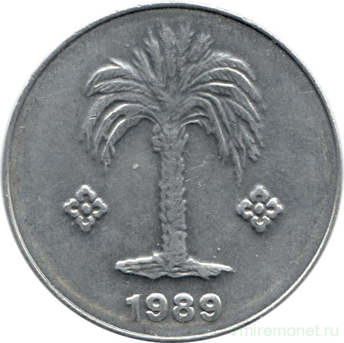 Монета. Алжир. 10 сантимов 1989 год.