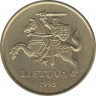 Монета. Литва. 50 центов 1998 год. ав.