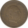 Монета. Испания. 1 песета 1949(1947) год. рев.
