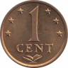 Монета. Нидерландские Антильские острова. 1 цент 1977 год. рев.