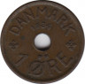  Монета. Дания. 1 эре 1934 год. ав.