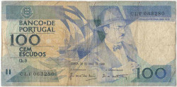 Банкнота. Португалия. 100 эскудо 1988 год. Тип 179e(3).