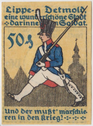 Бона. Нотгельд. Германия. Город Детмольд. 50 пфеннигов 1920 год. Вариант 268.2.b.