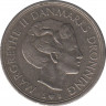 Монета. Дания. 1 крона 1973 год. рев.