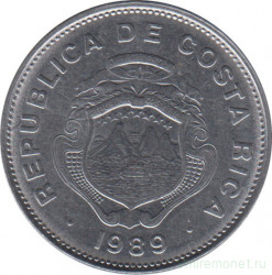 Монета. Коста-Рика. 1 колон 1989 год.
