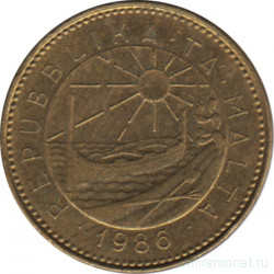 Монета. Мальта. 1 цент 1986 год.