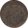 Монета. Россия. 2 копейки 1766 год. М.М. Перечекан с 4 копеек 1762 года. ав.