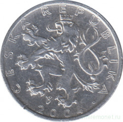 Монета. Чехия. 50 геллеров 2004 год.